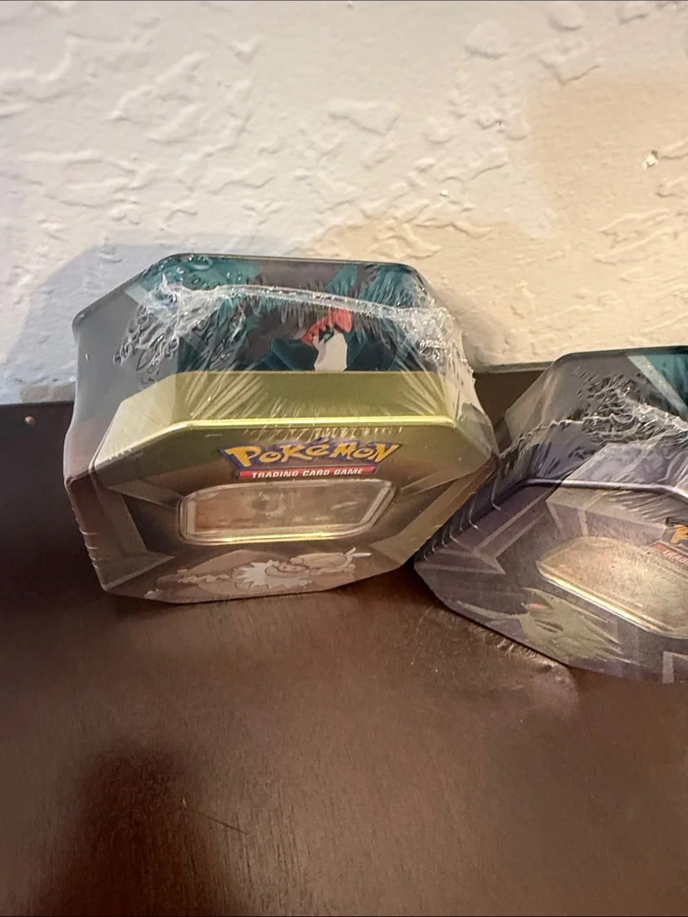 Set of 2 Pokemon Whammy Tins - Brown Slaking  & Blue Tyranitar
